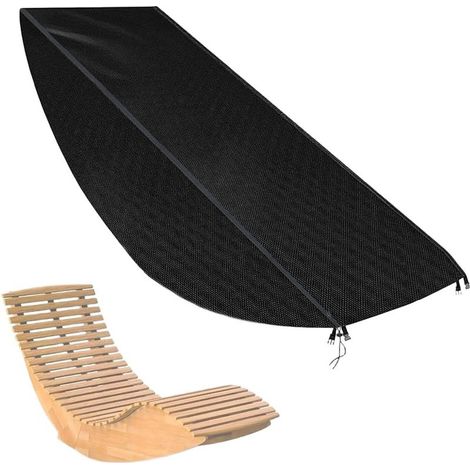 Housse Fauteuil Jardin Imperméable 420D avec Cordons Housse de Chaise Longue Imperméable 420D avec Sangles, Protection Meuble Jardin Extérieur (1/5)
