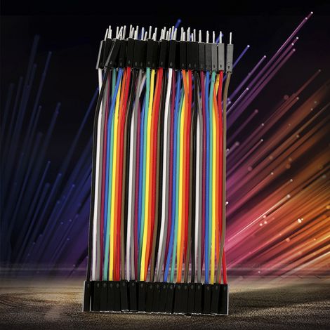 5-teiliges Set bunter Jumperkabel (11,5 cm), 40-polig, Stecker auf Buchse, Flachbandkabel für Steckplatinen (1/5)