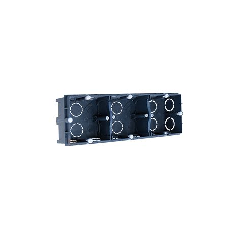 Caja de albañilería XL - 3 puestos - Distancia entre ejes 71 mm - Profundidad 40 mm H/V