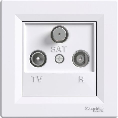 Presa finale ASFORA WHITE RTV-SAT con terminali a molla da 1 dB EPH3500121
