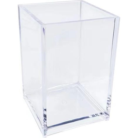 Porte-stylo en acrylique de bureau, Transparent, grande capacité, organisateur de rangement pour pinceaux de maquillage, crayons cosmétiques (1/5)