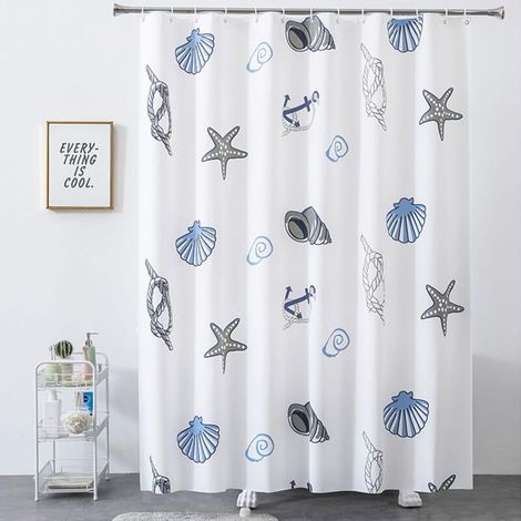 CCYKXAA Duschvorhang 180 x 180 cm mit Haken - PEVA-Badevorhang für Nassräume, Badewannen und Duschen (1/4)