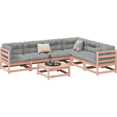 7 Piece Garden Sofa Set Solid Wood Douglas Fir vidaXL (1/5)