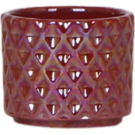 Cache-pot Décoratif Motif Diamant Rouge Brillant pour Décoration Intérieure Ø 6 cm - PANGIVO (1/5)