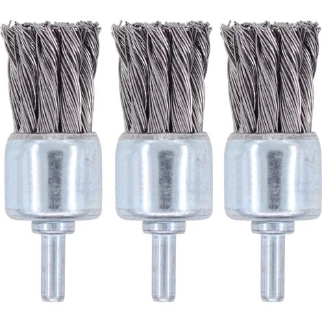 Brosse métallique tressée 22 mm - Brosse en acier pour perceuses (1/5)