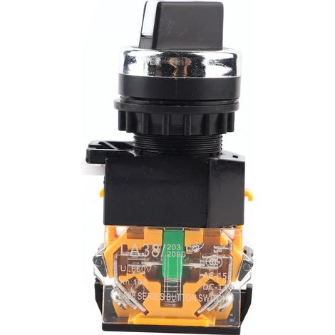 22mm Commutateur Rotatif Rond 2 Positions NF + NO Autoverrouillage (1/5)