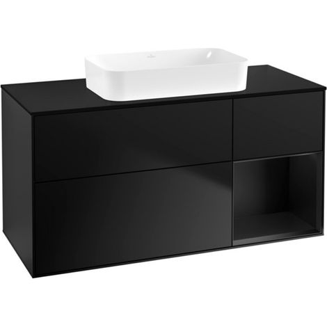 V&B Waschtischunterschrank Finion 120x60 cm, Reg re bla m Lac, bla m Lac (1/2)