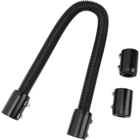 Coolant Radiator Hose 36in Flexible Stainless Steel Water Hose Kit for 1 1/4in 1 1/2in 1 3/4in 1 5/8in Radiator Necks Black