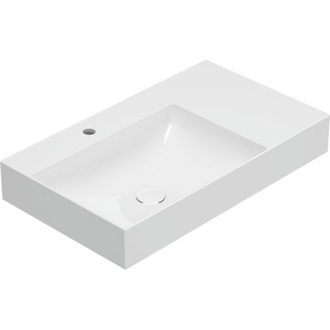 Lavabo en céramique 80x47 cm Globo T-EDGE B6R80SBI  Blanc - Céramique