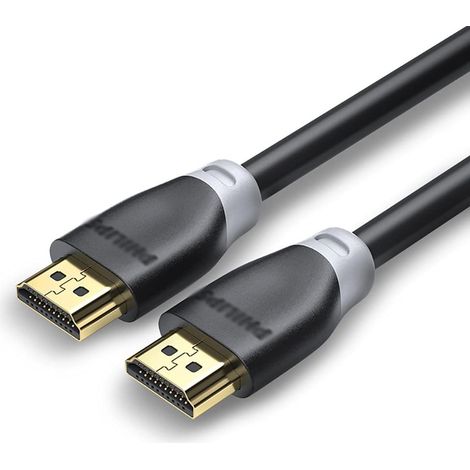 Câble HDMI haute vitesse 2.0 4K (3 m) tressé nylon, fiches plaquées or pour portable, moniteur, PS5, PS4 et téléviseur