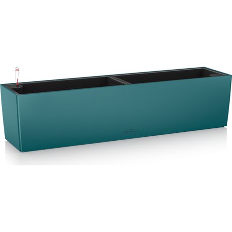 Jardiniere - Balconera color 80 - Kit complet - Bleu pétrole - 12 L - LECHUZA