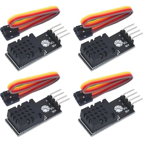 Lot de 4 capteurs de température et d'humidité numériques intégrés Avec sortie I2C mise à niveau, interface 2,5 V-5,5 V, applicable aux stations météorologiques, thermostats, etc (1/5)