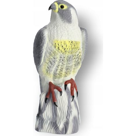 KADAX Vogelschreck aus Kunststoff, naturgetreuer Falke, Greifvogel, Raubvogel Attrappe, Vogelabwehr, (1/5)