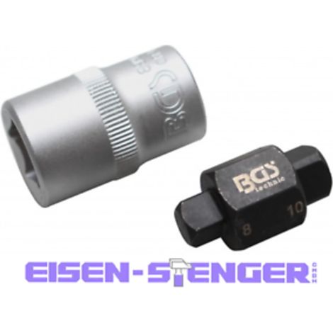 BGS - Ölablassschrauben-Einsatz Vierkant 8 mm + 10 mm - 8991