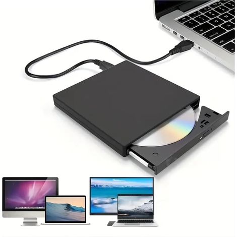 Lecteur Graveur DVD Externe USB 3.0 - Ultra Mince & Portable - Compatible PC/Ordinateur Portable/Mac
