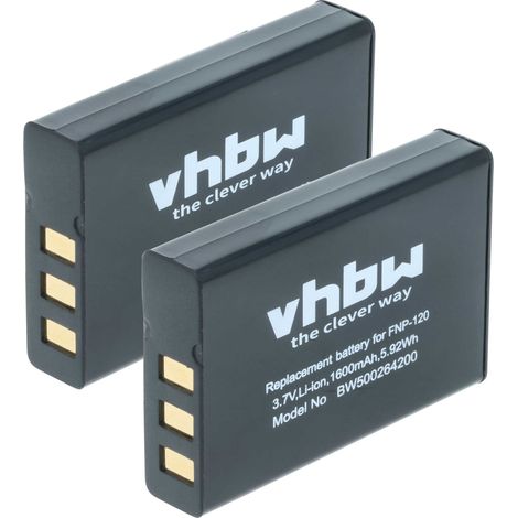 vhbw 2x Akku kompatibel mit V.I.O. Stream Kamera (1600 mAh, 3,7 V, Li-Ion) (1/5)