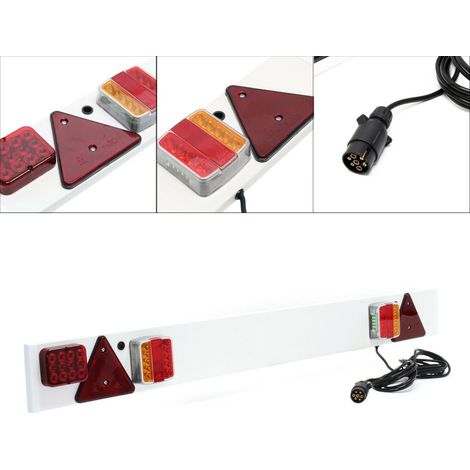 Rampe de signalisation feux led pour remorque - Cables 6m
