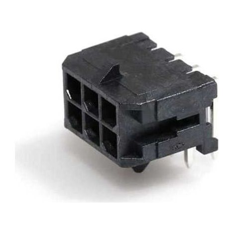 Connecteur Micro Fit femelle 3X2 Voies PCB 90°