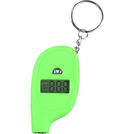 Manomètre de pression des pneus portable, mini-manomètre numérique LCD 2-150 PSI, outil de test et de maintenance, avec porte-clés et écran LCD.