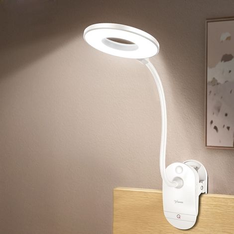 Lampe LED sans fil à intensité variable avec pince - Rechargeable - Parfaite (1/5)