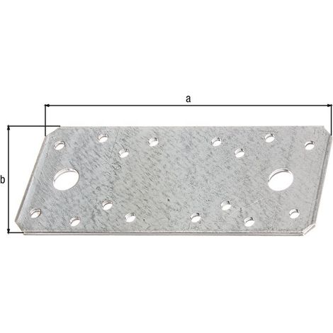 Conector plano EN 14545: 29-2 L.135mm An.55mm S.2.5mm STA sdmverz. Número Agujeros 2/16 (Por 50)