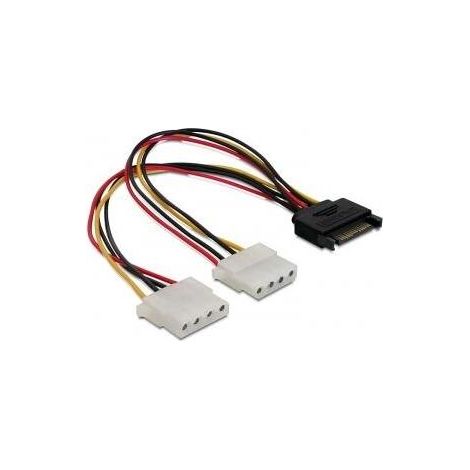 Delock cable alimentacion sata a x2 molex 5.25 m/h 20cmÂ 65159