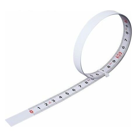 Mètre ruban auto-adhésif de 1 m de large (13 mm de profondeur), couleur acier inoxydable, idéal pour établi, table, machine, comptoir, plan de travail et poteau mural.