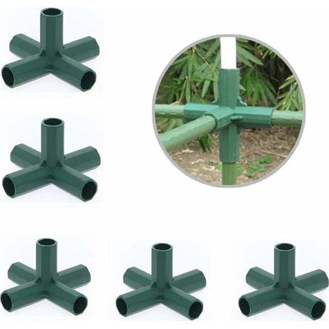 5Pcs Connecteur De Cadre De Serre Chaude Connecteur De Cadre De Serre Chaude De Soutien Stable Connecteur De Construction De Cadre Accessoires De Connexion en Plastique De Serre,16mm (1/5)