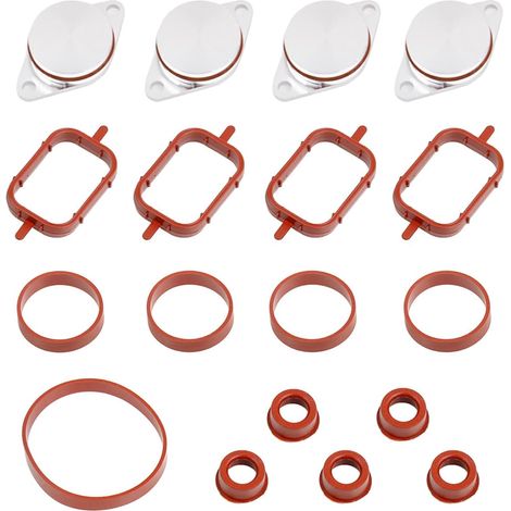 Kit de Suppression Clapets d'Admission 22mm pour BMW Diesel, Compatibles avec BMW Série 3 Série 5 E87 E46 E90 E91 E92 E93 E39 E60 E83 E53,Joint de Collecteur d'Admission (1/5)