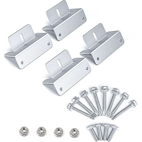 4-teilige Z-Halterung für Solarpaneele, Z-Halterung mit Muttern und Schrauben für Wohnmobildächer – 100662 mm (1/5)