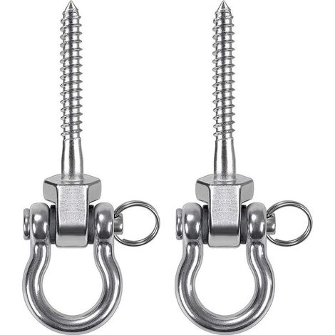 2 Set de Suspension de balançoire, INOX 304 Suspension de Fauteuil Suspendu, Crochet de Plafond de capacité balançoire (1/5)