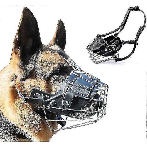 Filiyano-Muselière en cuir pour grands chiens - Muselière en métal renforcé - hcx3 M (1/5)