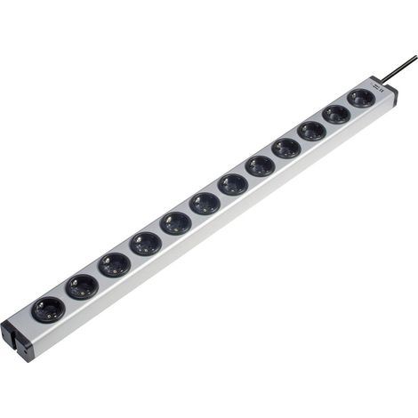 Ehmann 0600x00122031 Steckdosenleiste 12fach Aluminium Schutzkontakt 1 St.