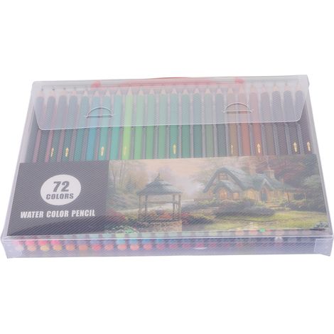 Crayons aquarelle professionnels 72 couleurs vives, lot de crayons de couleur pour dessin, mélange et superposition, fournitures artistiques.
