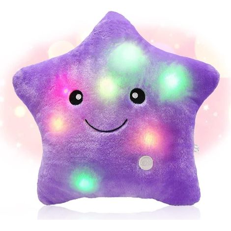 1 Coussin Étoile,Lumineux LED,Changement Couleur,Peluche Douce,Décoration Chambre (1/4)