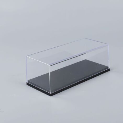 Gabrielle – Vitrine en acrylique pour voitures miniatures – Dimensions 185 x 80 x 68 mm – Résistante aux rayures et aux UV – Plaque de fond noire
