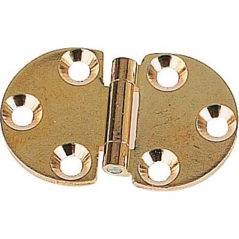 Itar – Charnière ronde en laiton 30mm – Largeur ouverte 47mm – Vendu à l'unité – Pour portes et meubles
