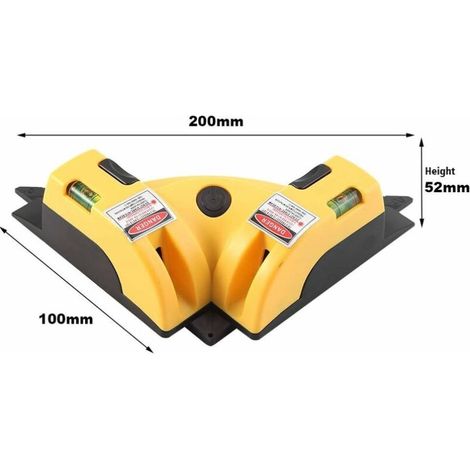 Outil de mise en forme d'alignement de ligne de Projection de ligne Laser horizontale à Angle droit de niveau Laser à 90 degrés (1/4)