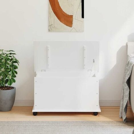 Boîte de Rangement à Roulettes 73x39.5x43 cm, Caisse de Stockage Empilable avec Couvercle, Conteneur Organisateur pour Chambre et Bureau (1/5)