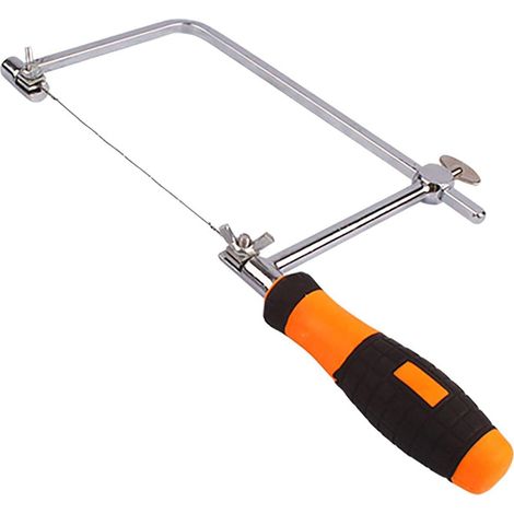 Scie à chantourner polyvalente, scie à chantourner pour le travail du bois, avec lame de rechange pour le travail du bois de 15 cm, adaptée au bois, au verre, au métal et plus encore