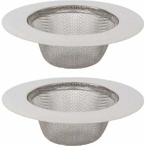 2 Pièces Évier Cuisine Filtre, Évier Acier Inoxydable Filtre, Acier Inoxydable Vidange Filtre, Crépine Évier Cuisine, pour Evier de Cuisine, Salle de Bain, Lavabo, Baignoires-LIAIKI (1/5)