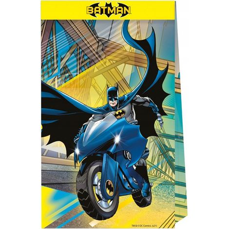 Bolsas de papel de Batman para regalos de cumpleaños (4 unidades).