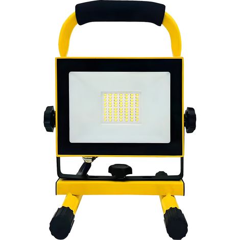 Proiettore portatile a LED Coyote Series 50W 4000lm 6500K 25x18,5cm Nero/Giallo IP65