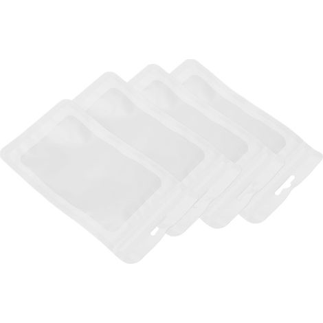 100 sachets refermables avec fenêtre transparente et zip, aspect mat aluminium, dimensions 9x16 cm, idéal pour emballage et conservation (1/5)