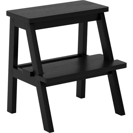 Addie Stool - Pine - L39 x W43 x H45 cm - Black - Flat Pack