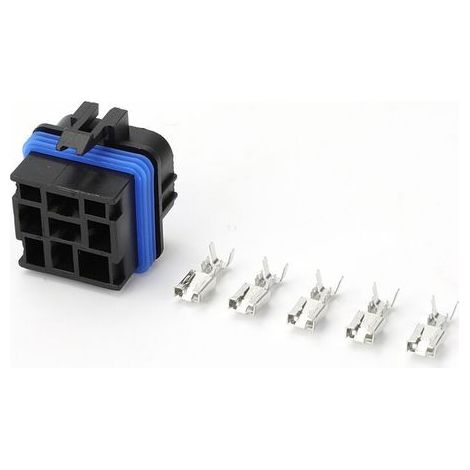 Relais 40A avec prise et borne, prise aviation IP68, connecteur femelle étanche, prise étanche avec borne, autobloquant pour une insertion et un retrait faciles. (1/4)