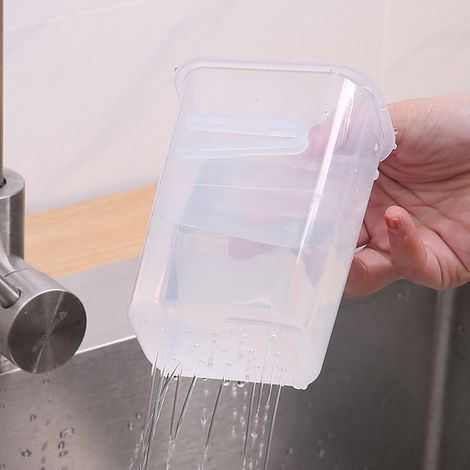 Organisateur pour Porte de Réfrigérateur - Boîte de Rangement Transparente en Plastique (9x7x11.7cm, 150g) pour Aliments et Legumes (1/5)