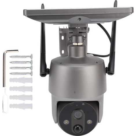 Caméra de surveillance solaire sans fil HD 1080p IP66 extérieure, étanche, énergie solaire, monitoring vidéo Home Farm, résistant aux intempéries (1/5)