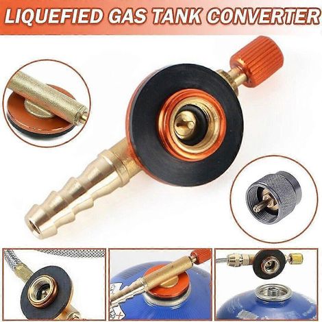 Réchaud à gaz de camping, adaptateur de vanne de chauffage, tuyau régulateur, réservoir de gaz propane (1/5)