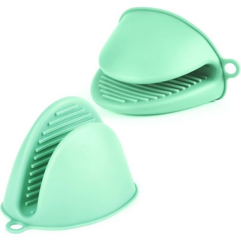 Paire de Gants de Cuisine en Silicone Épais Résistant à la Chaleur Antidérapants pour Four et Barbecue Protection Sûre (1/5)